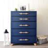 Mid Century Navy Chest of Drawers Dresser