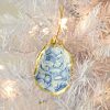 Oyster Ornament Blue Bohemian Print