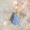 Oyster Ornament Blue Geometric Print