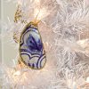 Oyster Ornament Blue Scallop Print