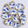 Blue and White Gingko Leaves