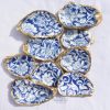 Antique Floral Dark Blue Oysters